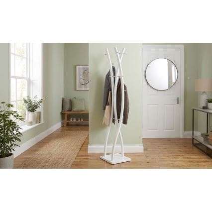 VALET Freestanding Coat Rack 179x35 cm, White