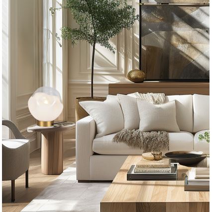 VANA Table Lamp 1xE27/40W/230V Cream/Gold