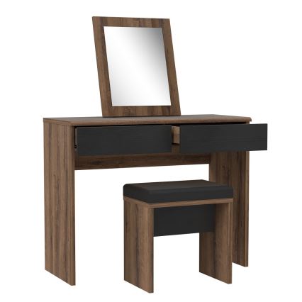 Vanity table JUNO + stool 45x29,6 cm brown/black