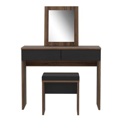 Vanity table JUNO + stool 45x29,6 cm brown/black