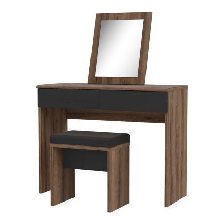 Vanity table JUNO + stool 45x29,6 cm brown/black