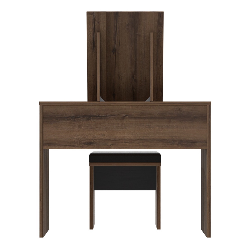 Vanity table JUNO + stool 45x29,6 cm brown/black