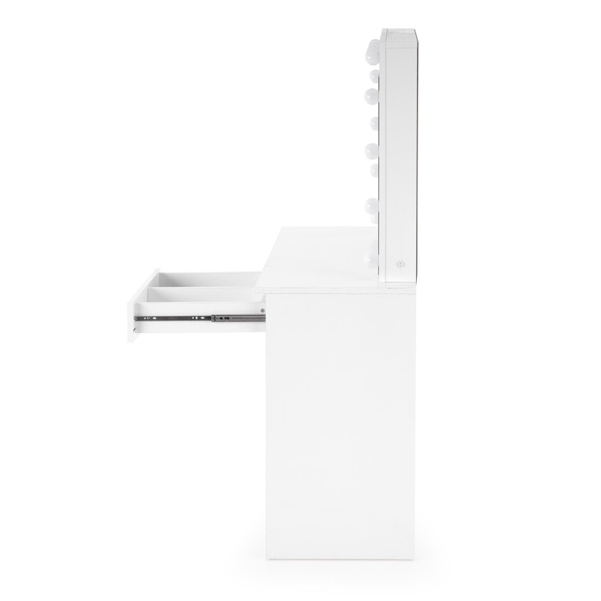 Vanity table with LED lighting HOLLYWOOD 140x94 cm white