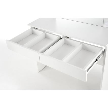 Vanity table with LED lighting HOLLYWOOD 140x94 cm white