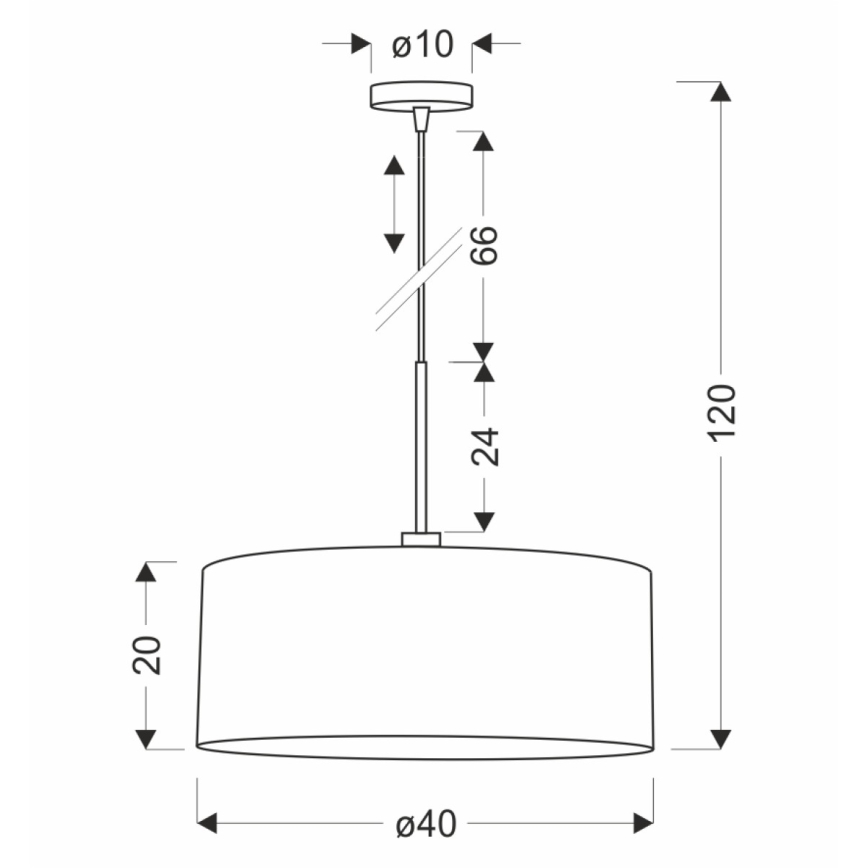 VANTI Pendant Lamp 1xE27/40W/230V Brown