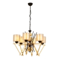 VARANA Chain Chandelier 6×E27/40W/230V Black/Gold