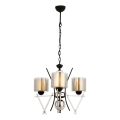 VARANA Chain-Hung Chandelier 3xE27/40W/230V Black/Polished Chrome
