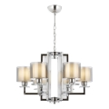 VARANA Chain-Hung Chandelier 6xE27/40W/230V Polished Chrome Finish