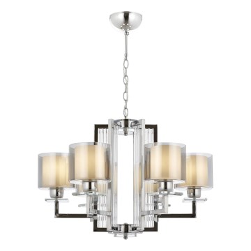 VARANA Chain-Hung Chandelier 6xE27/40W/230V Polished Chrome Finish