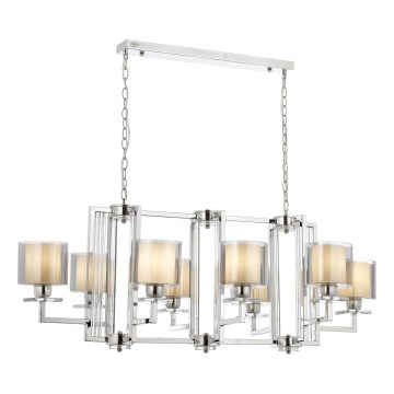 VARANA chain-hung chandelier 8xE27/40W/230V polished chrome
