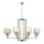 VARANA chain-hung chandelier, 8xE27/40W/230V, polished chrome