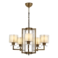 VARANA chain-mounted chandelier, 5xE27/40W/230V, bronze