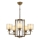 VARANA chain-mounted chandelier, 5xE27/40W/230V, bronze