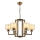 VARANA chain-mounted chandelier 6xE27/40W/230V, bronze