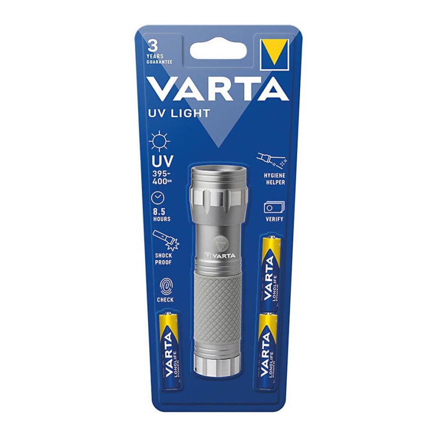 Varta 15638101421 - LED Flashlight UV LIGHT UV/3xAAA