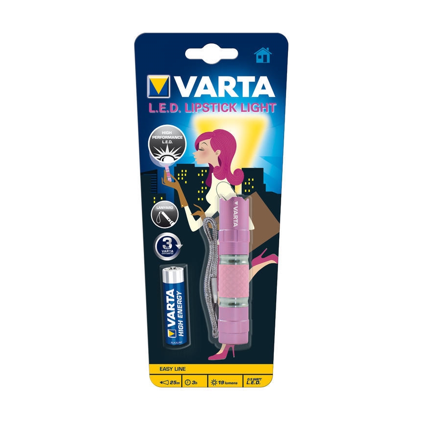 Varta 16617101421 - LED Flashlight LIPSTICK LED/1xAA