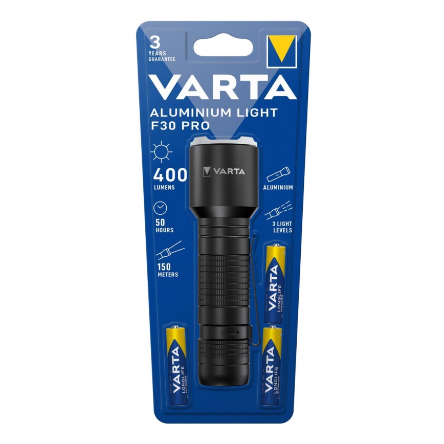 Varta 17608101421 - LED Flashlight ALUMINIUM LIGHT LED/3xAAA