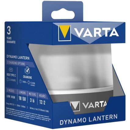 Varta 17670101111 - LED Rechargeable light DYNAMO LANTERN LED/5V IP54