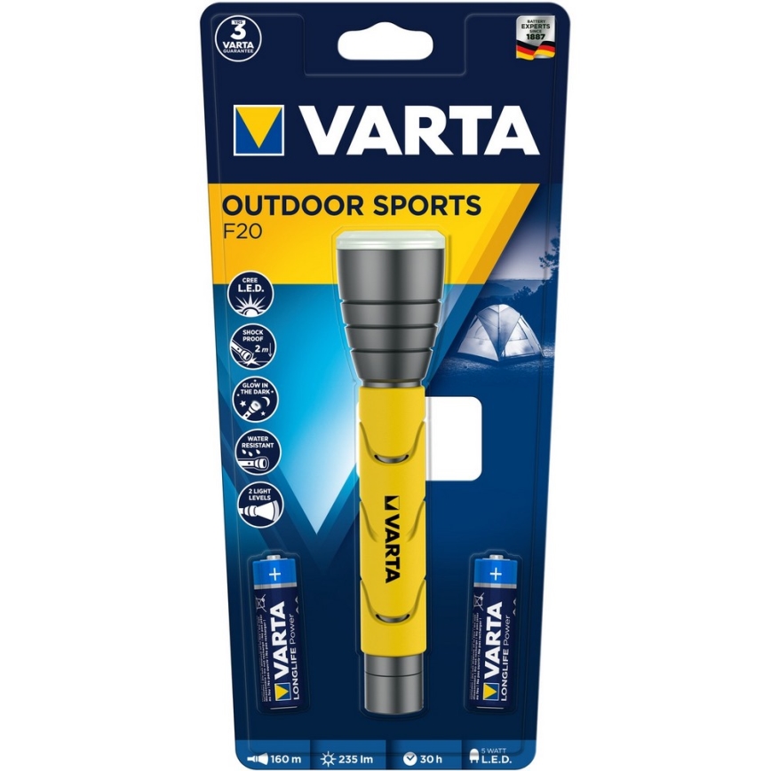 VARTA 18628 - LED Flashlight LED/5W/2XAA