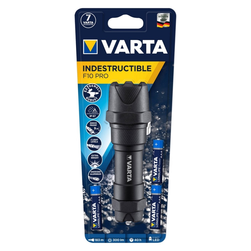 Varta 18710101421 - LED Flashlight INDESTRUCTIBLE LED/6W/3xAAA