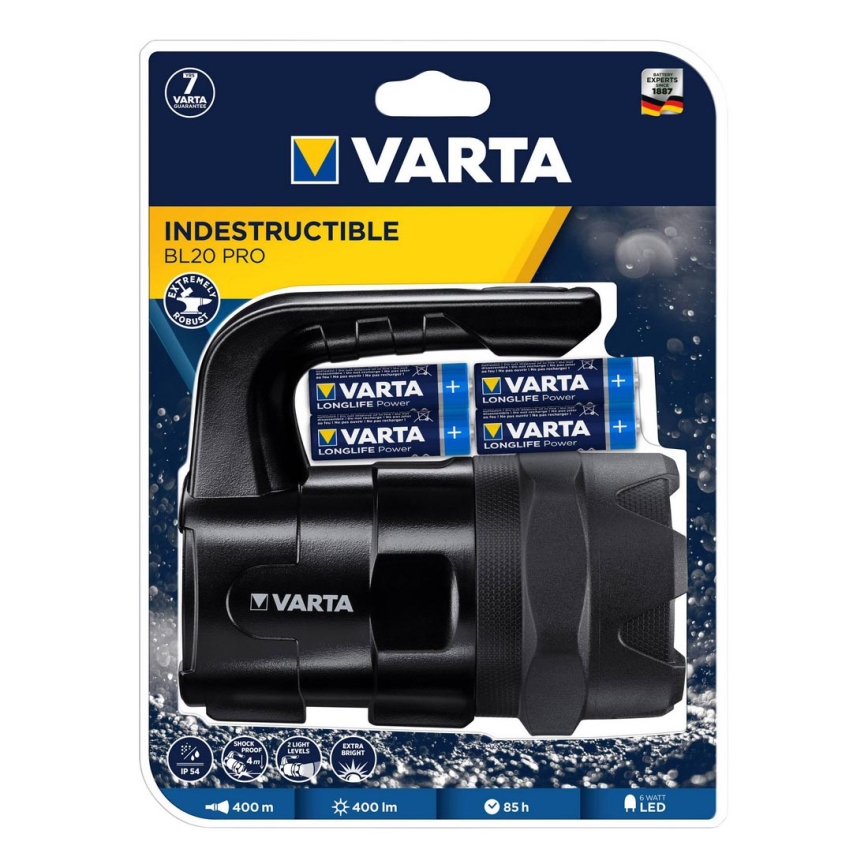 Varta 18751 - LED Flashlight LED/6W/6xAA IP54