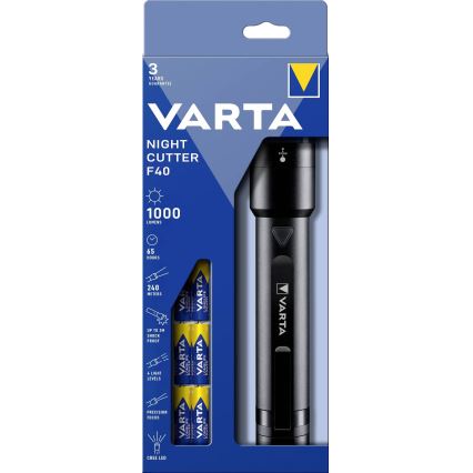 Varta 18902101121 - LED Dimmable flashlight NIGHT CUTTER LED/6xAA IPX4