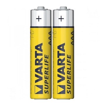 Varta 2003 - 2 pcs Zinc-carbon battery SUPERLIFE AAA 1,5V