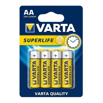 Varta 2006 - 4 pcs Zinc-carbon battery SUPERLIFE AA 1,5V