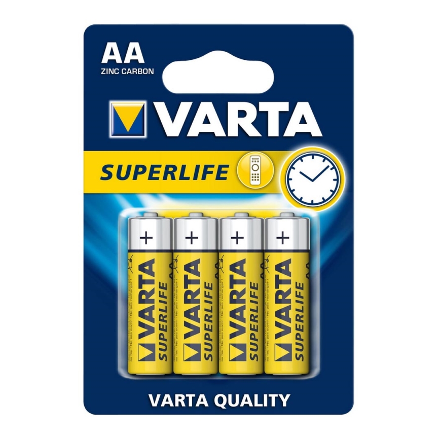 Varta 2006 - 4 pcs Zinc-carbon battery SUPERLIFE AA 1,5V