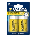Varta 2020 - 2 pcs Zinc-carbon battery SUPERLIFE D 1,5V