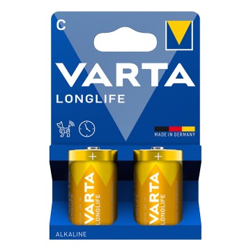 Varta 4114101422 - 2 pcs Alkaline battery LONGLIFE LR14/C 1,5V