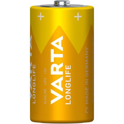 Varta 4114101422 - 2 pcs Alkaline battery LONGLIFE LR14/C 1,5V