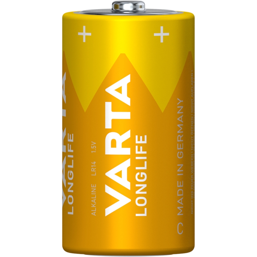 Varta 4114101422 - 2 pcs Alkaline battery LONGLIFE LR14/C 1,5V