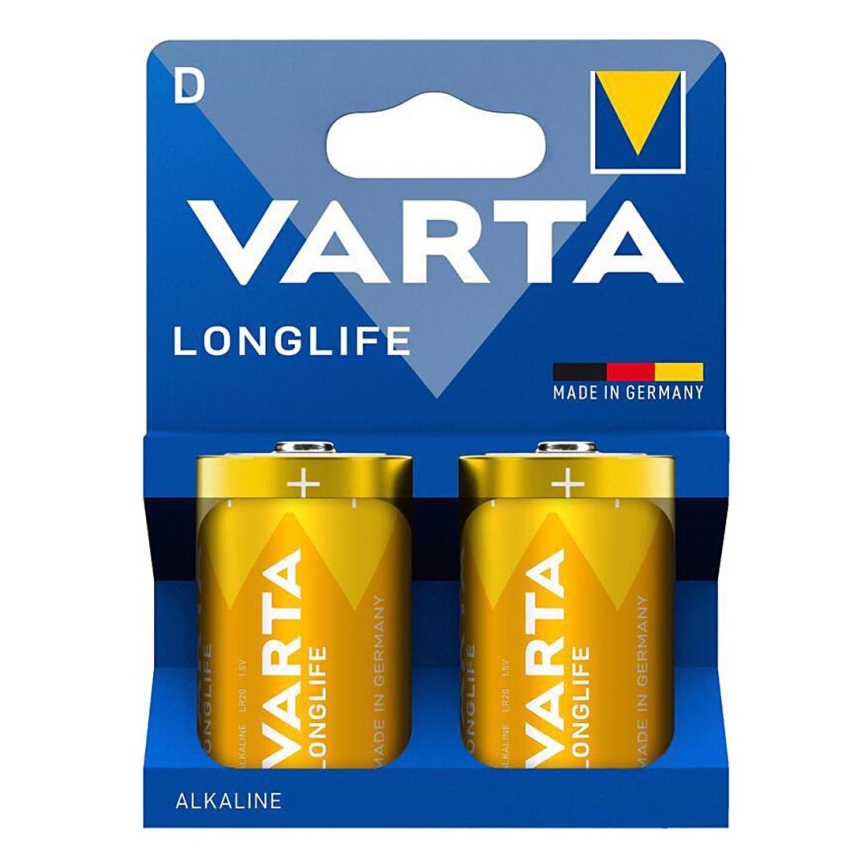 Varta 4120101422 - 2 pcs Alkaline battery LONGLIFE D 1,5V