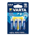 Varta 4903 - 4 pcs Alkaline battery HIGH ENERGY AAA 1,5V