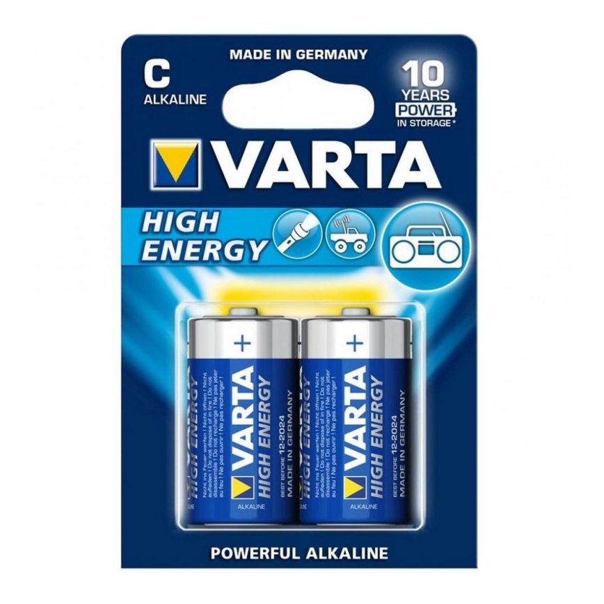 Varta 4914 - 2 pcs Alkaline battery HIGH ENERGY C 1,5V