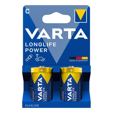 Varta 4914121422 - 2 pcs Alkaline battery LONGLIFE POWER LR14/C 1,5V