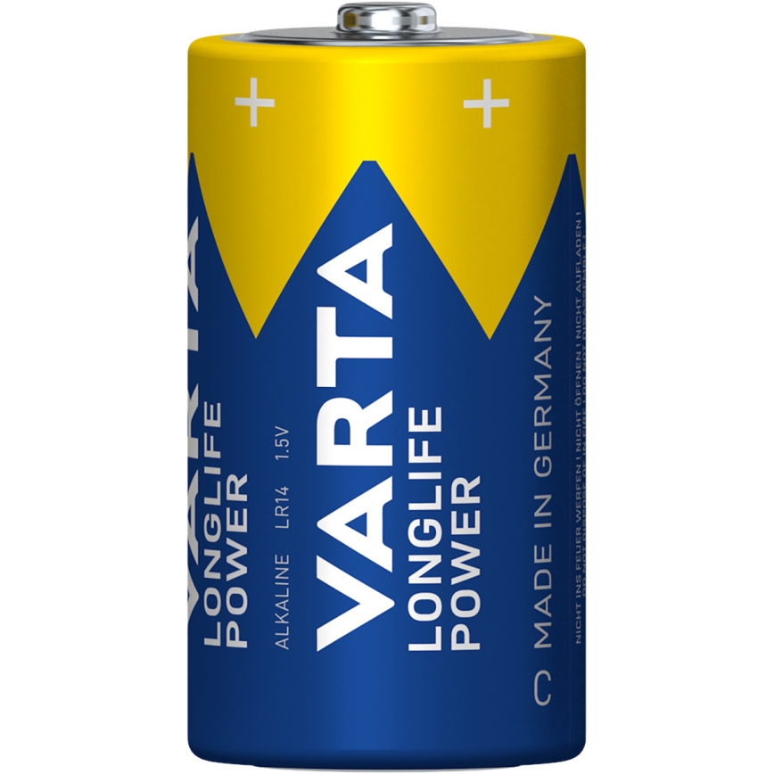 Varta 4914121422 - 2 pcs Alkaline battery LONGLIFE POWER LR14/C 1,5V