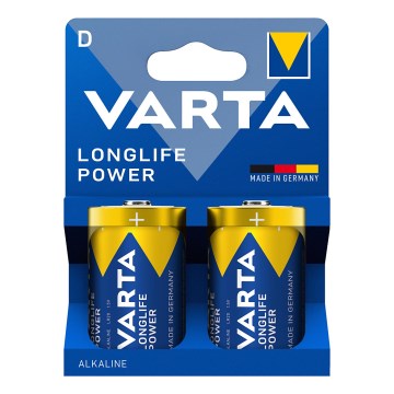Varta 4920121422 - 2 pcs Alkaline battery LONGLIFE POWER LR20/D 1,5V