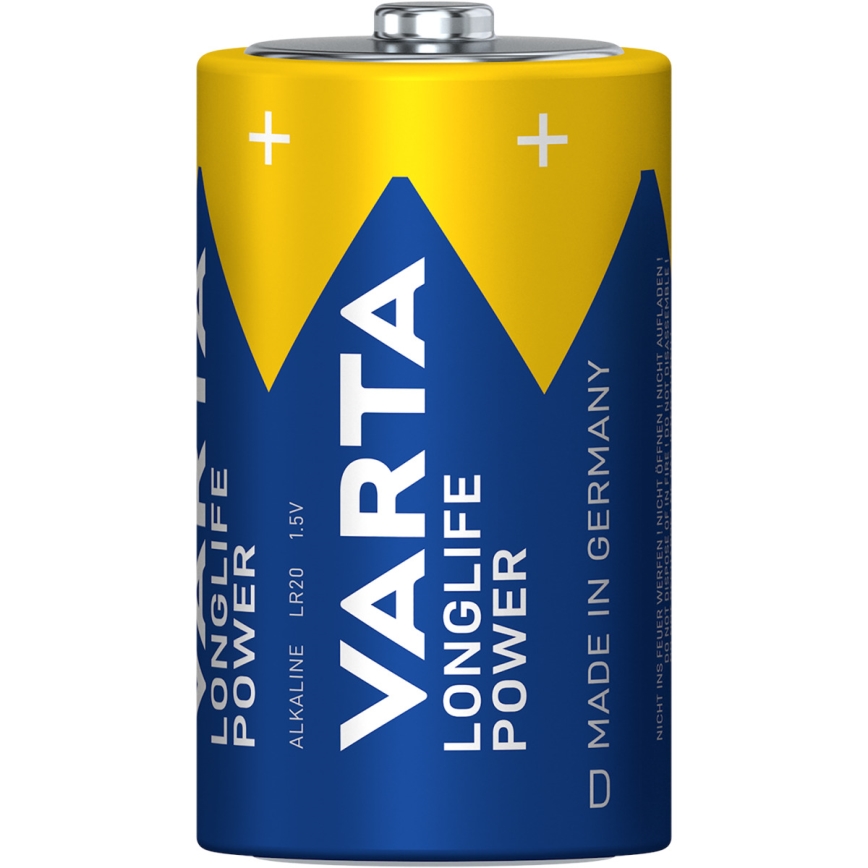 Varta 4920121422 - 2 pcs Alkaline battery LONGLIFE POWER LR20/D 1,5V