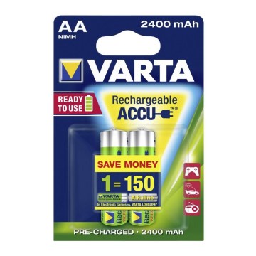 Varta 56706 - 2 pcs Rechargeable battery  ACCU AA NiMH/2100mAh/1,2V