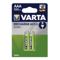 Varta 56733 - 2 pcs Rechargeable battery SOLAR ACCU AAA NiMH/550mAh/1,2V