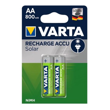 Varta 56736 - 2 pcs Rechargeable battery SOLAR ACCU AA NiMH/800mAh/1,2V