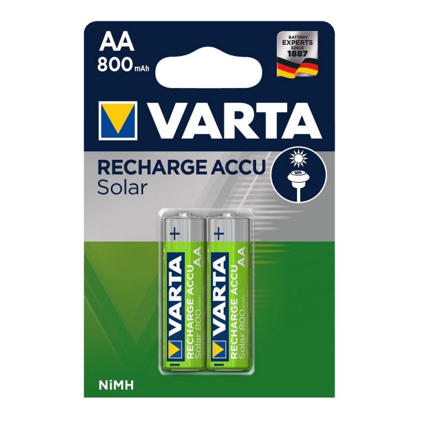 Varta 56736 - 2 pcs Rechargeable battery SOLAR ACCU AA NiMH/800mAh/1,2V