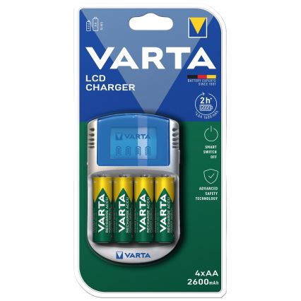 Varta 57070201451 - LCD Battery charger 4xAA/AAA 2600mAh 5V