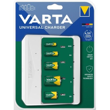 Varta 57658101401 - 5V Battery Charger for AA/AAA/C/D Batteries