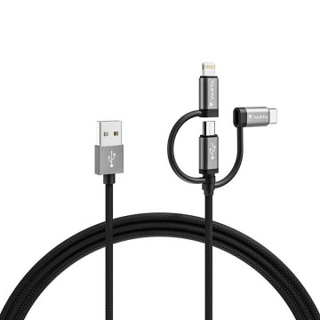 Varta 57937101111 - USB cable 3in1 with connector Lightning and Micro USB 2m