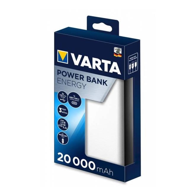 Varta 57978101111  - Power Bank ENERGY 20000mAh/2x2,4V white