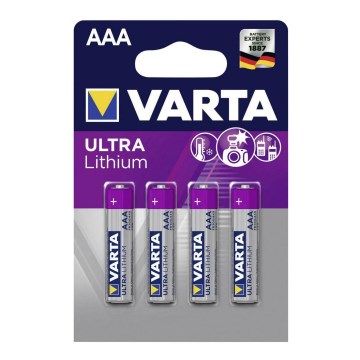 Varta 6103301404 - 4 pcs Lithium battery ULTRA AAA 1,5V