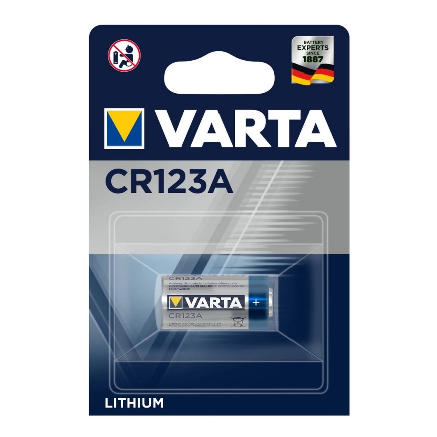 Varta 6205 - 1 pc Lithium battery PHOTO CR 123A 3V